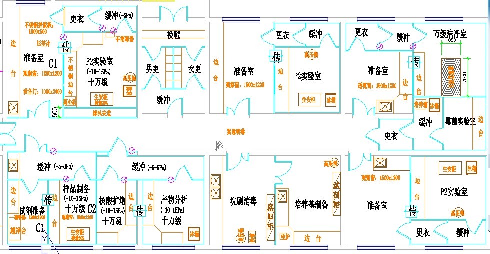 恒溫恒濕凈化實(shí)驗室布局圖